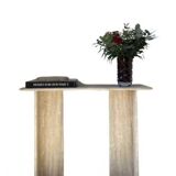 100% raw travertine console