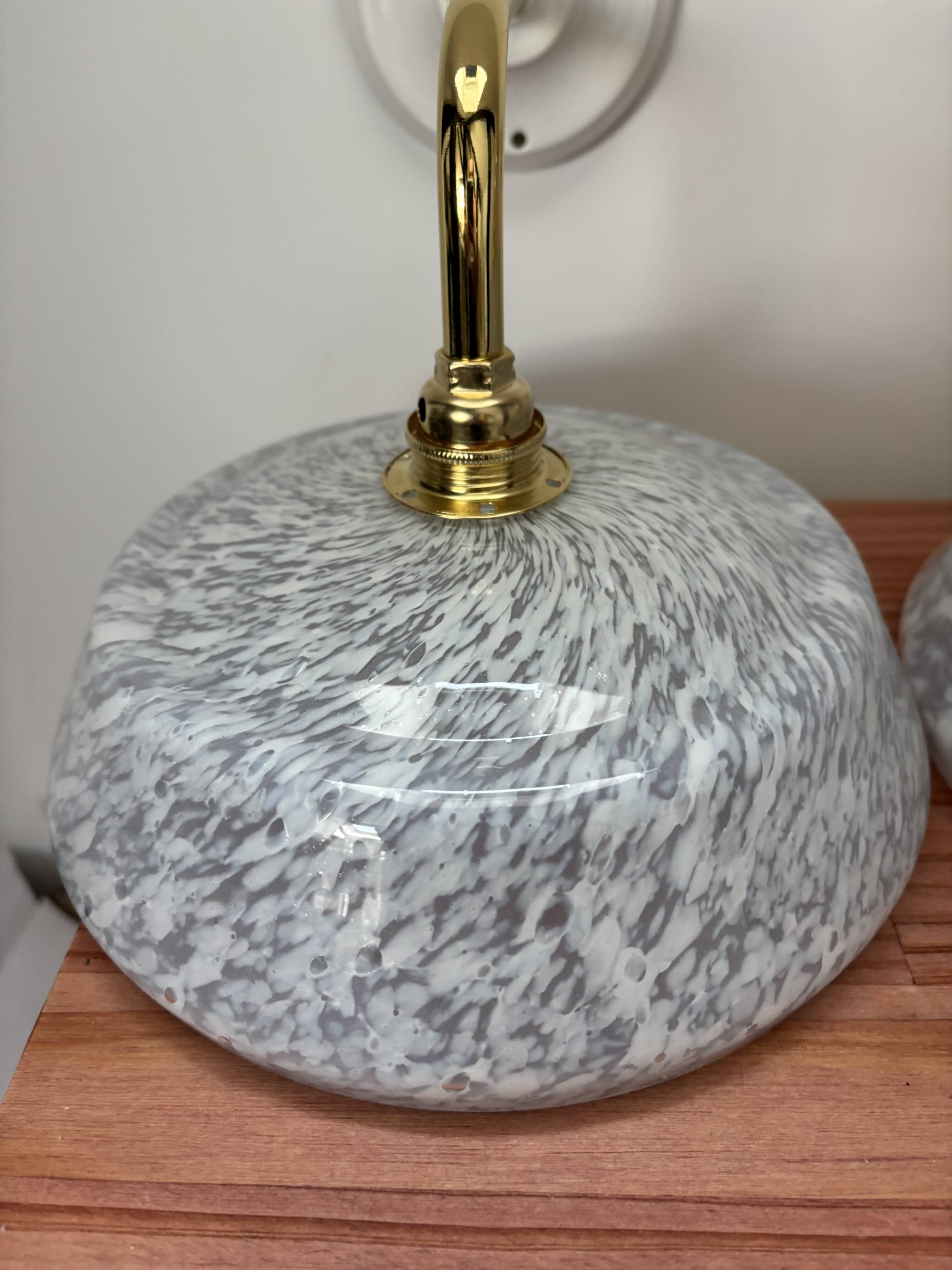 Pair of blue wall sconces