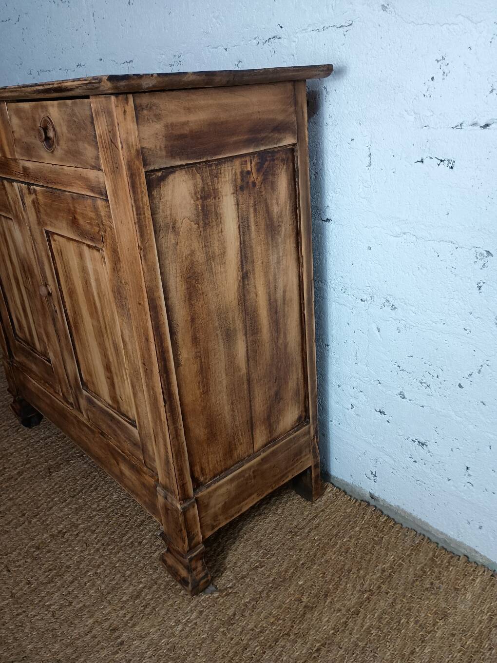 Vintage Parisian buffet in fir wood