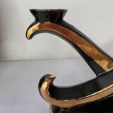 Art deco vase and candle holder set