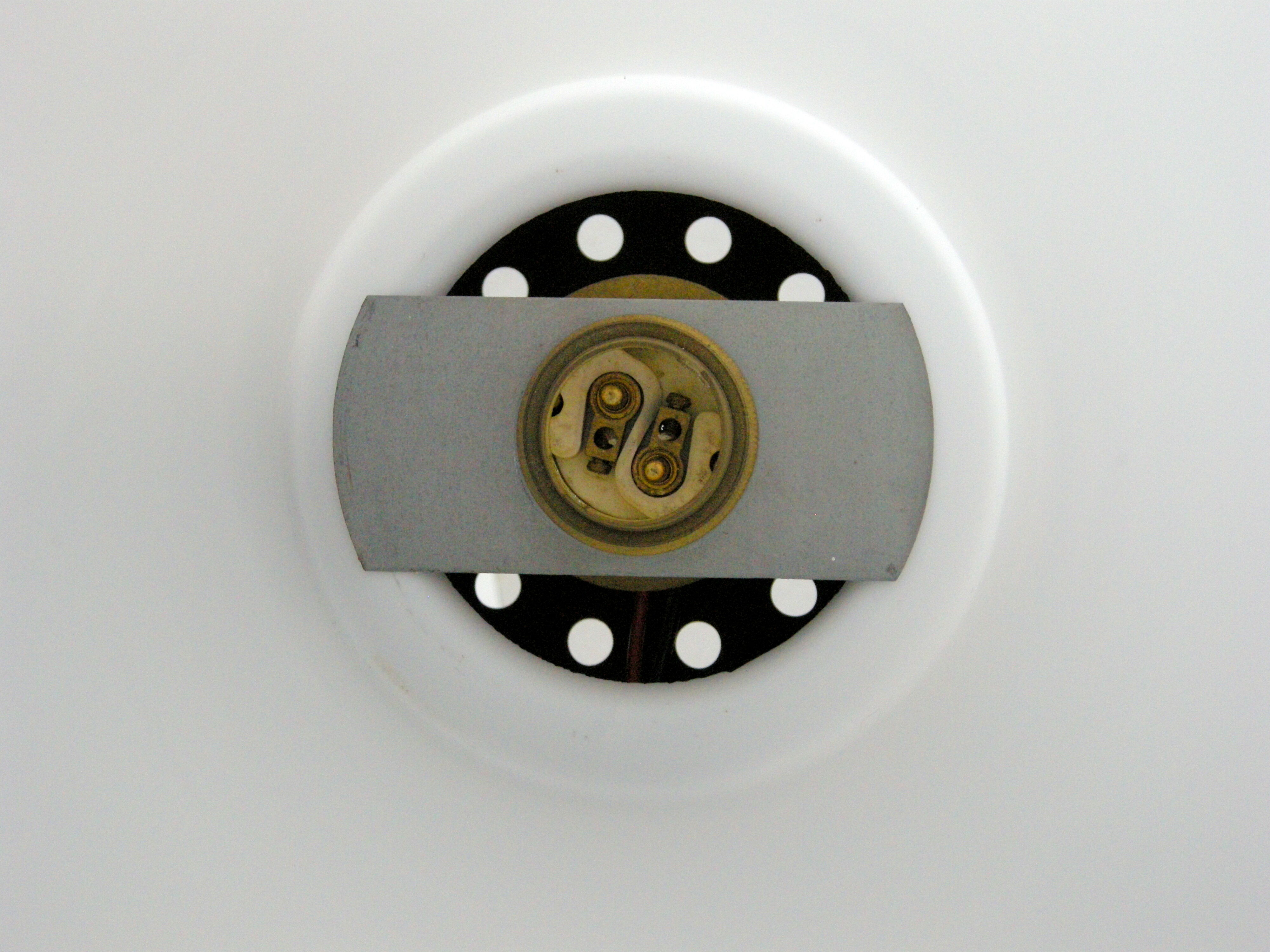 Applique vintage 1950 métal & verre