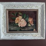 Tableau nature morte bouquet de fleurs