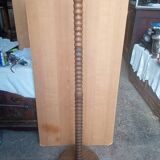 Lampadaire bois brutaliste vintage 1970