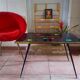 Table basse avec pieds compas