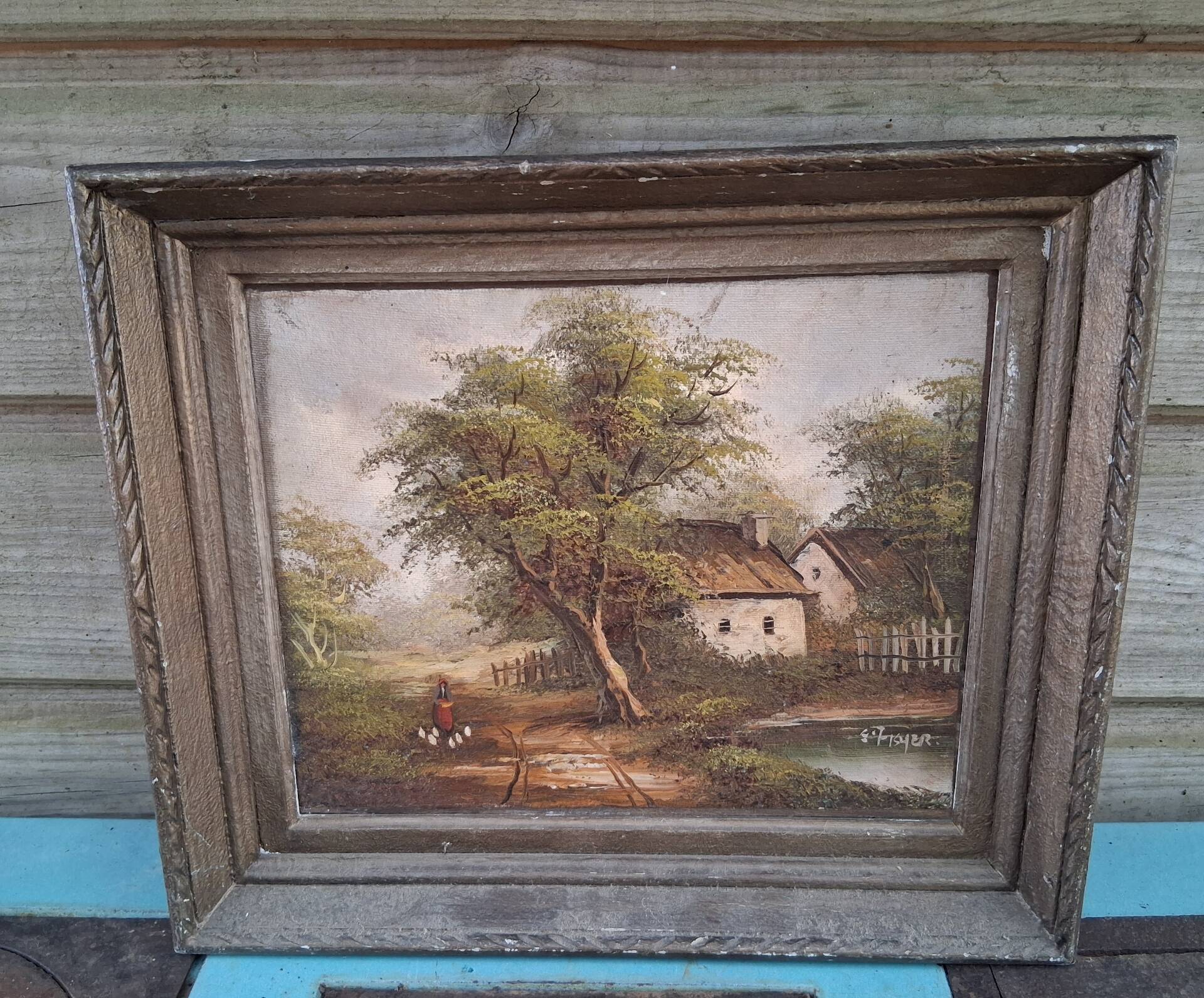 Oil on wood panel