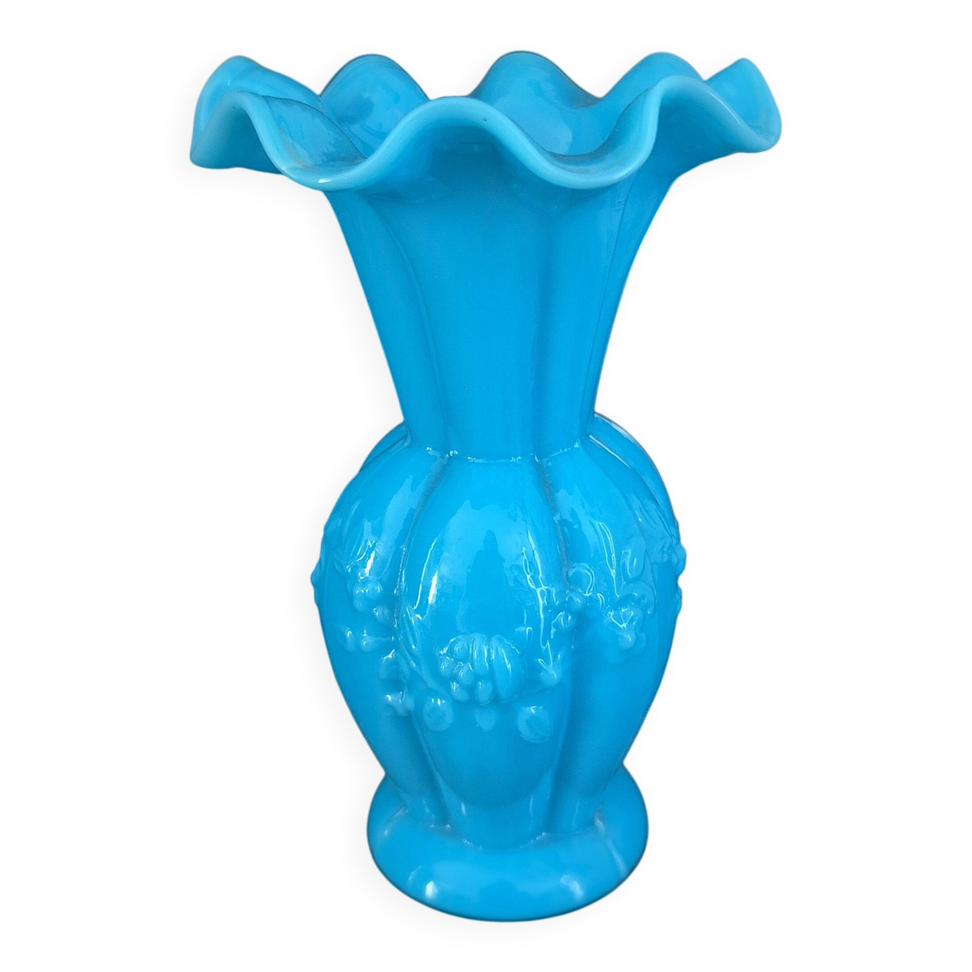 Vase en opaline de foire de Portieux 1900-50