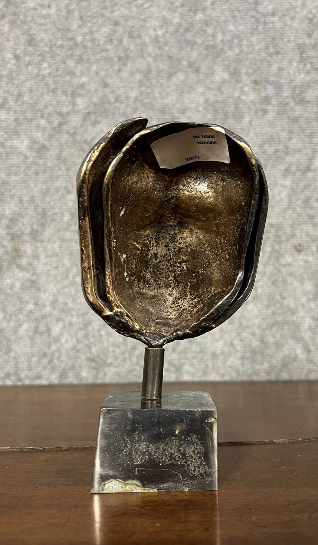 Yves Lohe: double patina bronze sculpture circa 1970