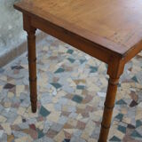 Pitch pine desk false bamboo Napoleon III