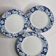 Set of six plates "Cacharel" porcelain with floral decoration, 27 cm