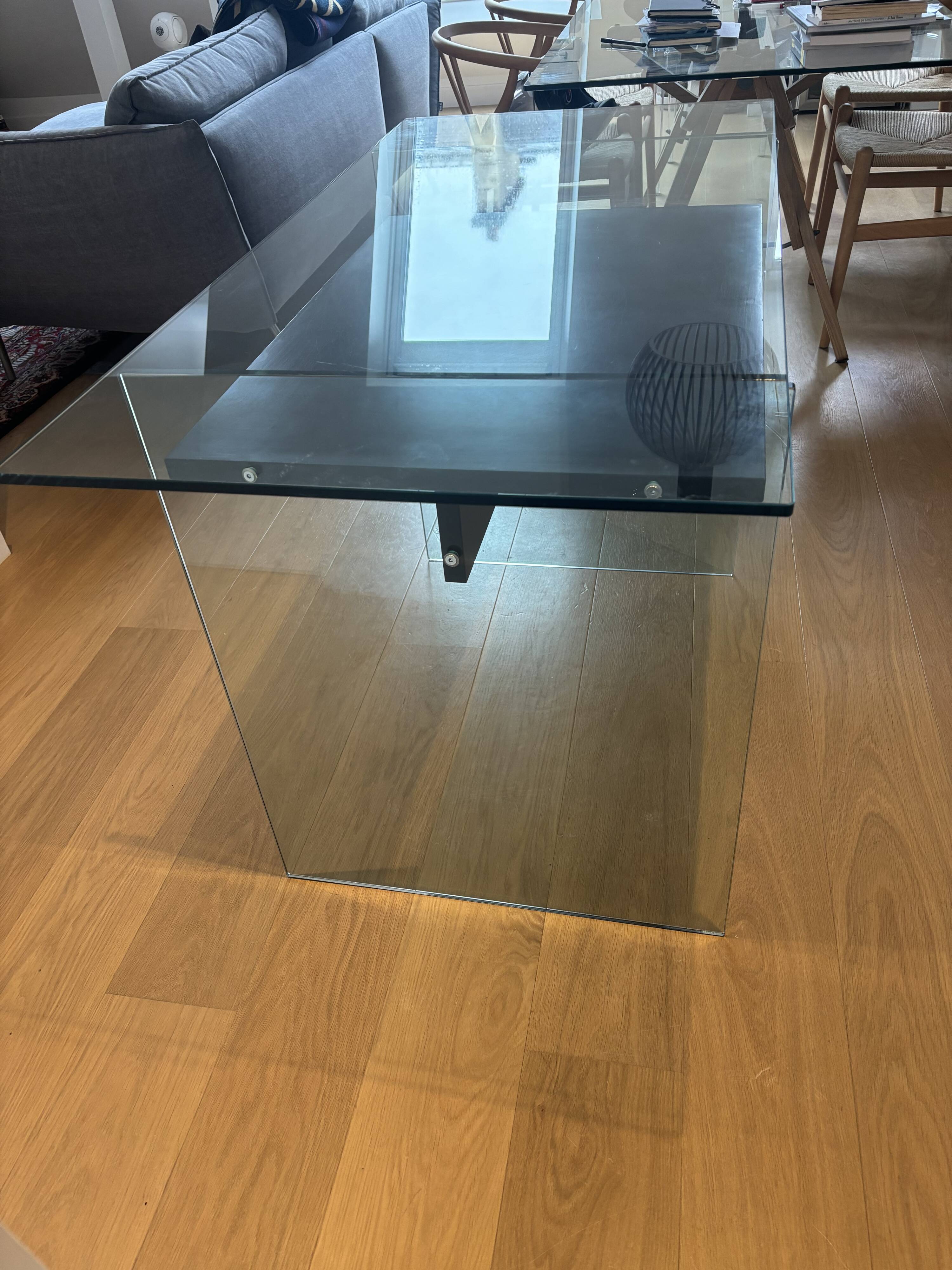 Artelano glass & wood desk