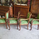 Set of 4 Empire style armchairs with cross