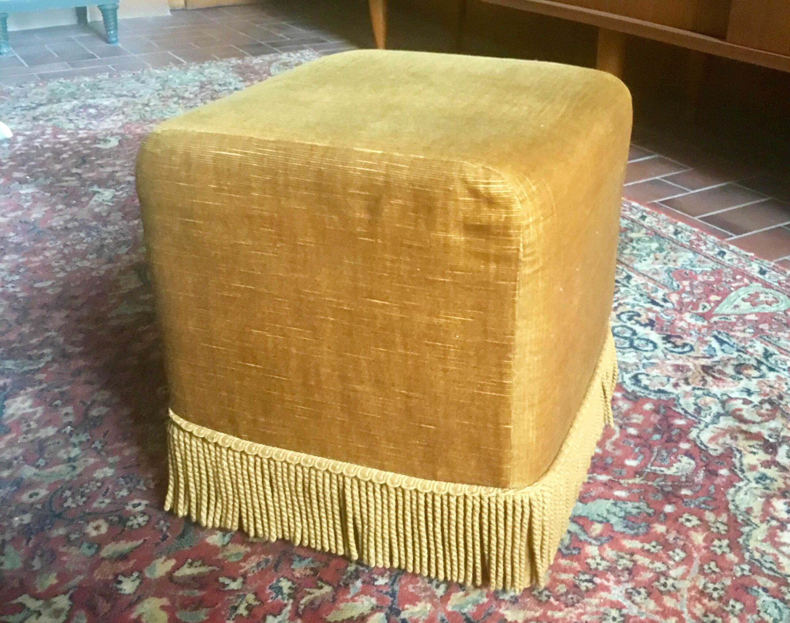 Ottoman has fringes vintage
