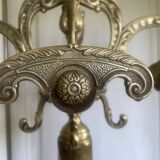 Freestanding brass coat rack