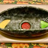 Ceramic fruit cup, signed luc Vallauris 1950 - vintage