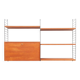 String teak wall shelf by Kajsa & Nisse Strinning, 1950s