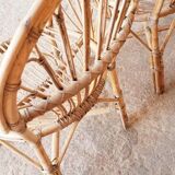 Three vintage rattan chairs