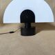 Vintage Zonca Italian Table Lamp – Frosted Glass & Black Base