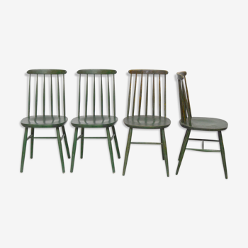 4 green chairs, 1960