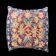 Hand-embroidered cushion cover from Kashmir, Mughal floral pattern 40 x 40 cm