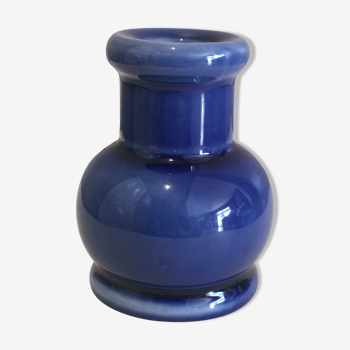 Blue ceramic candlestick