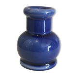 Blue ceramic candlestick