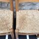 Straw seated wooden chairs