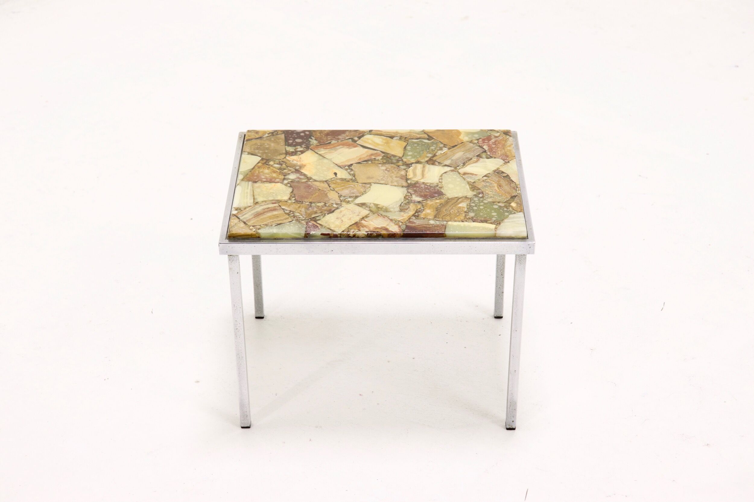 Onyx & epoxy resin side table, 1960s