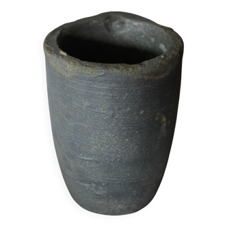 Ancien creuset de fonderie, pot à plante, jardinière, cache pot