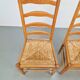 Vintage Brutalist Wicker Ladder Chairs, 1960s, Set of 2