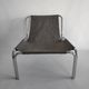 Armchair in chromed metal tubes and canvas from the years 70