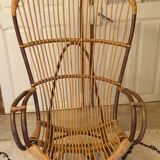 Pair of rattan armchairs