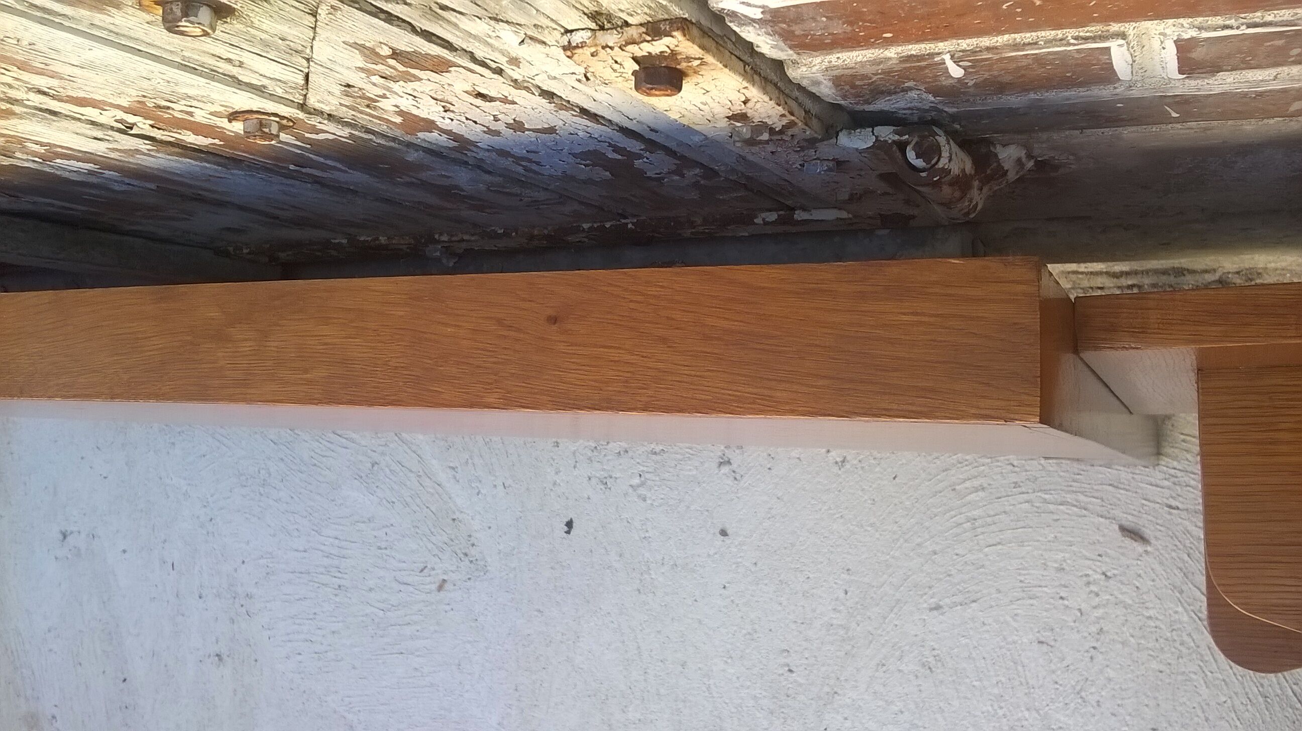 Headboard oak shelves year 60