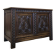 Carved solid wood chest.