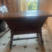 Old Provençal kneading trough in carved wood (Maie)