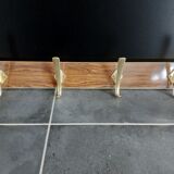 Hook 4 branches gold metal formica 60' vintage