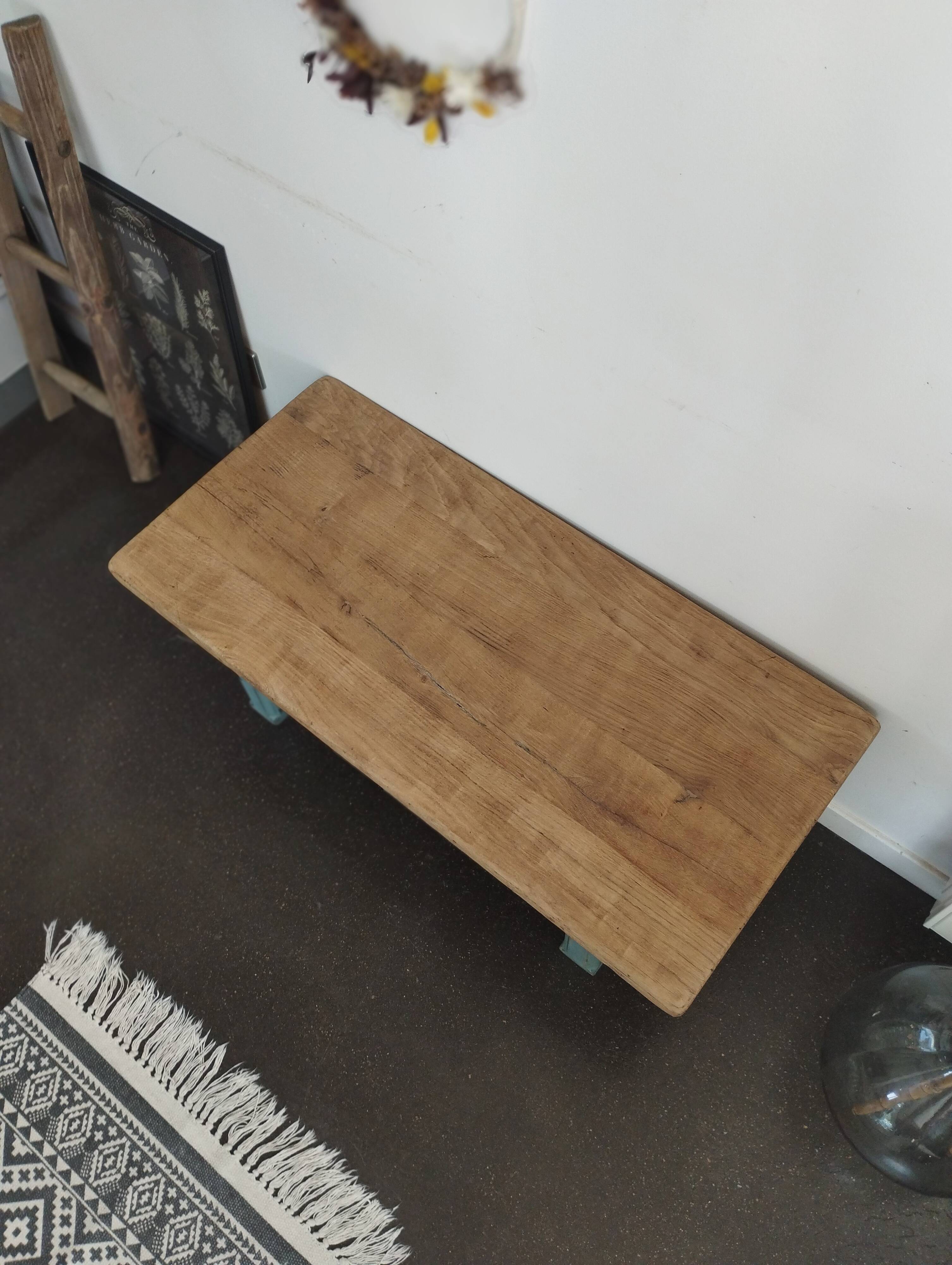 Small solid wood bench/coffee table