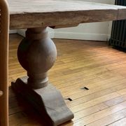 Table monastère en chêne ancien massif – SOLEIL 400 par 120 cm