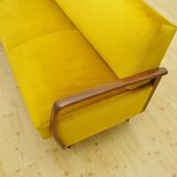 Velvet Daybed Sofa with fold-out function, 1950s