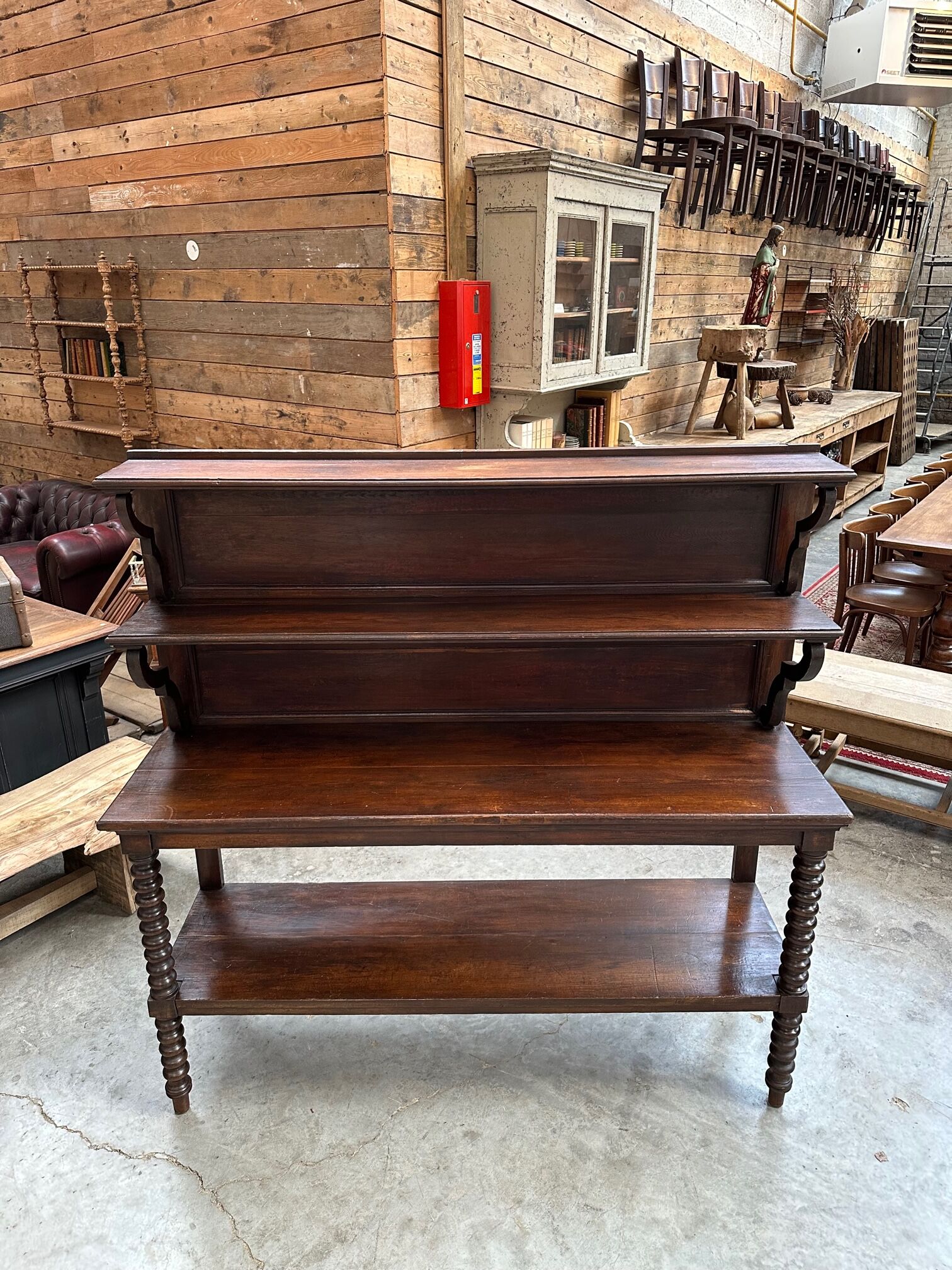 Late nineteenth century oak shop furniture