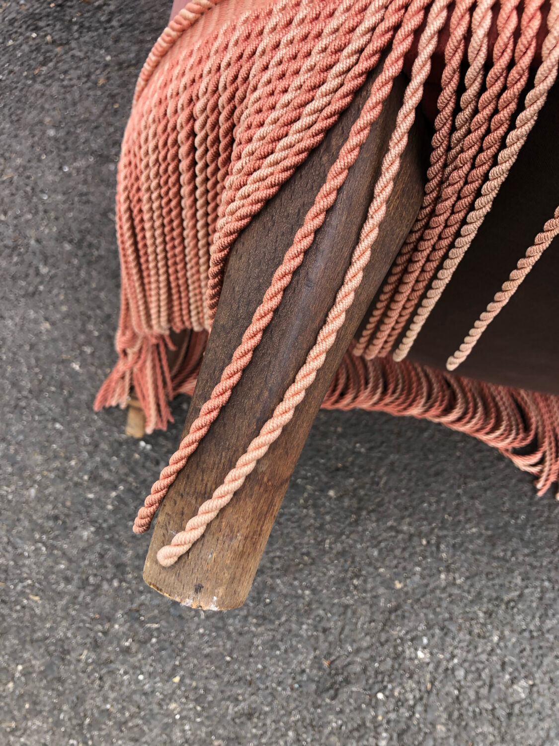 Paire de crapauds vintage en velours rose