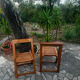 Chaises pliantes bois et cannage