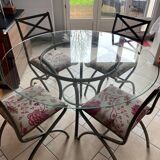 Table and chair set - "Villa d'Este" collection by Pierre Vandel