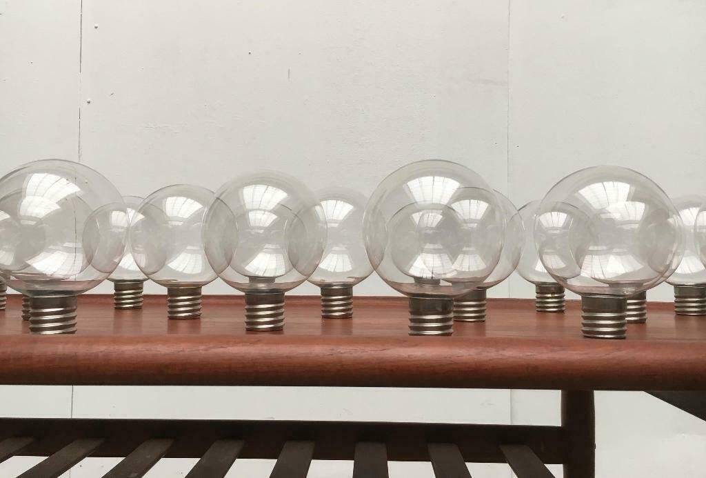 Vintage German Space Age replacement or spare glass piece for lamp by Motoko Ishii for Staff, 1970s.