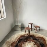 Trio of old tripod stools