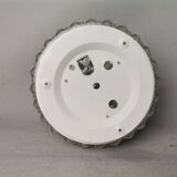 Mid century clear round crystal glass ceiling wall flush mount lamp