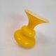 Wobble vase in yellow opaline artisanal glass