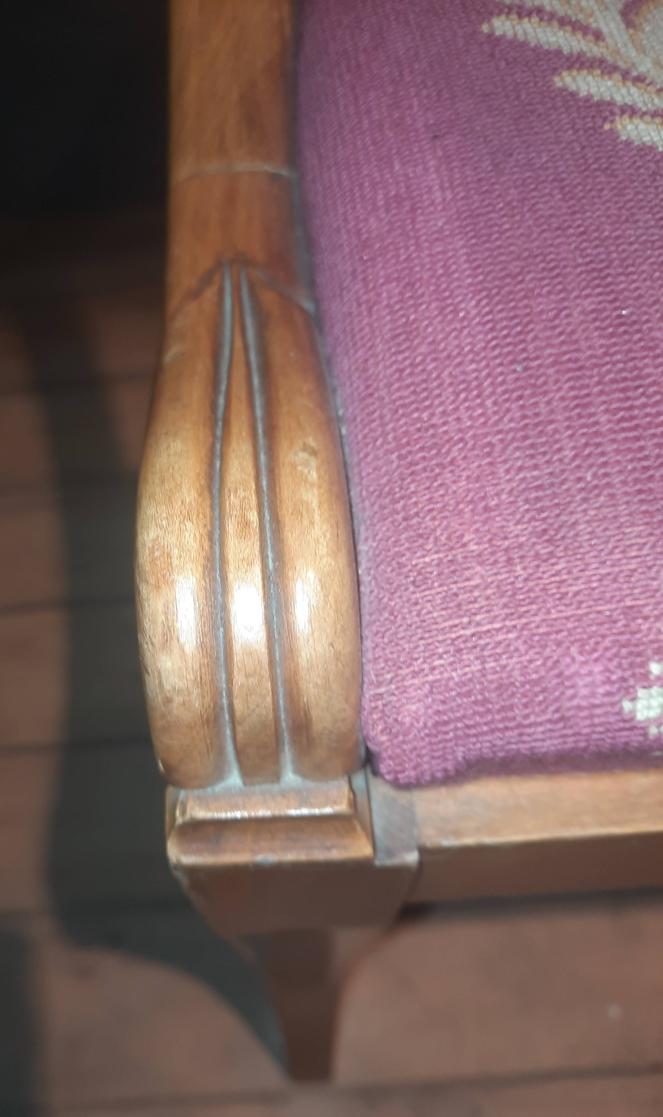 Pair of light wood gondola chairs