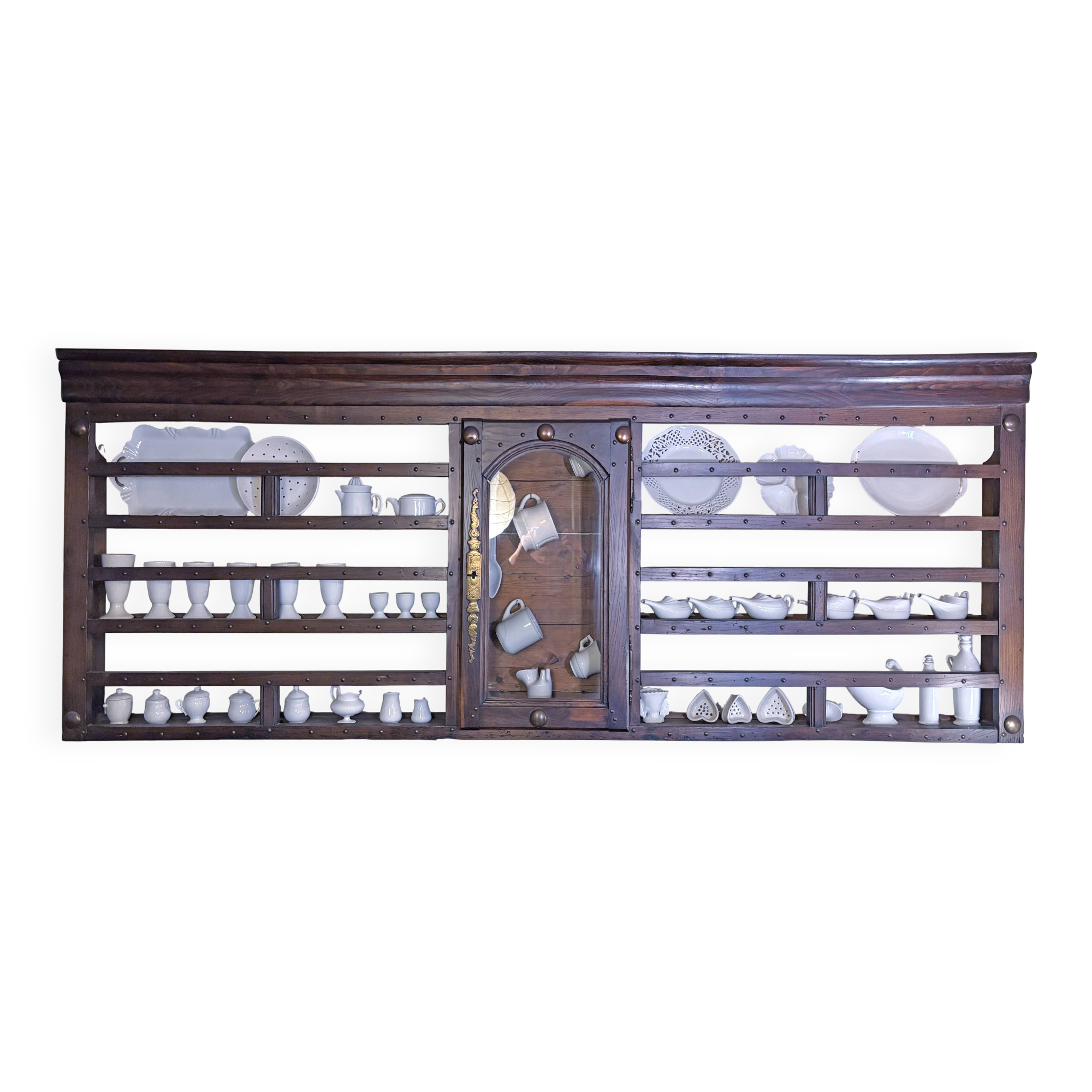 Large wall cupboard from the 19th century, exceptional size.