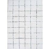 Berber rug 120x180 cm white with black grid
