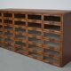 Vintage Dutch oak haberdashery shop cabinet, 1930s